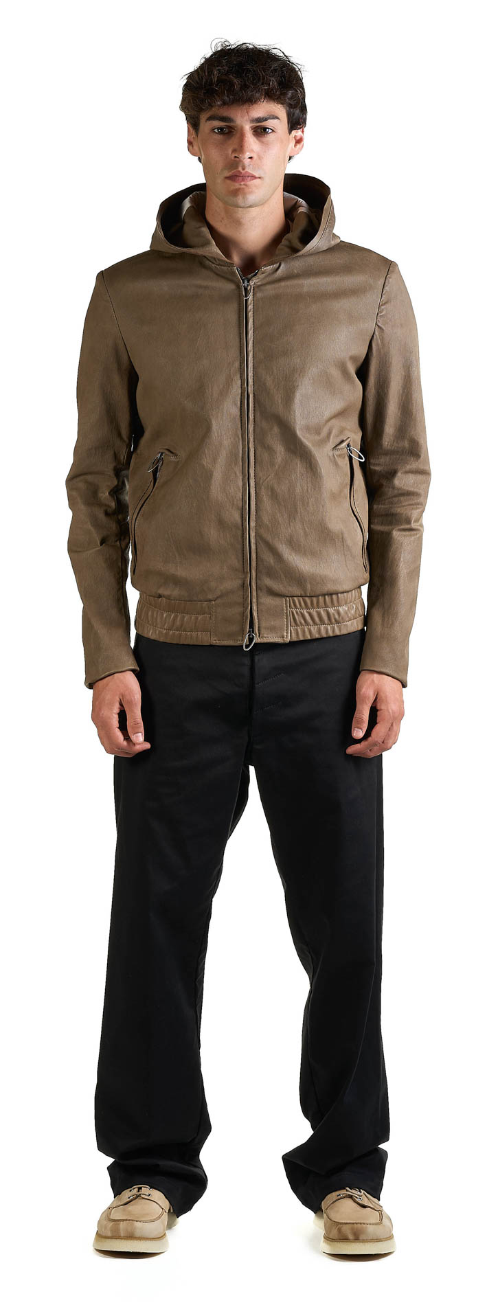 DANIELE BASTA LEATHER AND SILVER JACKET
